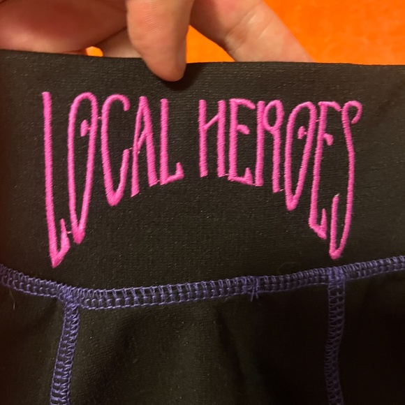 Local Heroes black fantasy colourful seams biker short NWT - Picture 5 of 9